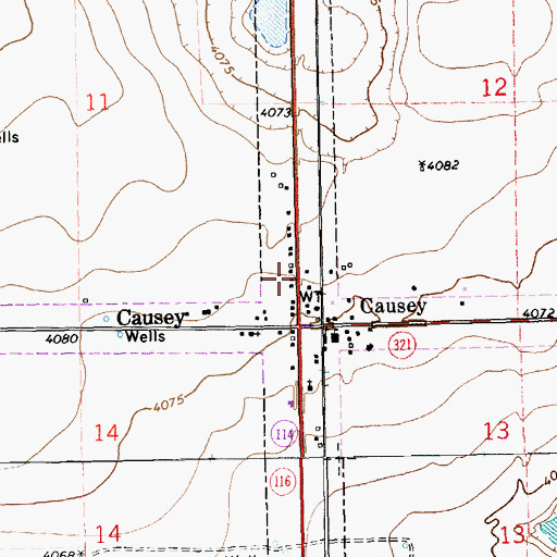 Topographic Map of Causey Fire Department - Causey Ambulance Service, NM