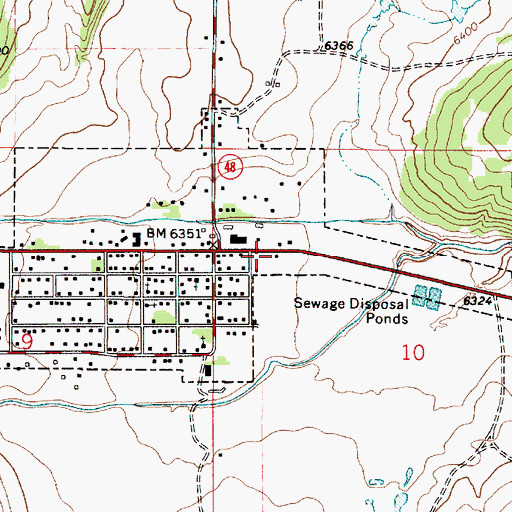 Topographic Map of Capitan Volunteer Fire Department Station 1 Headquarters, NM