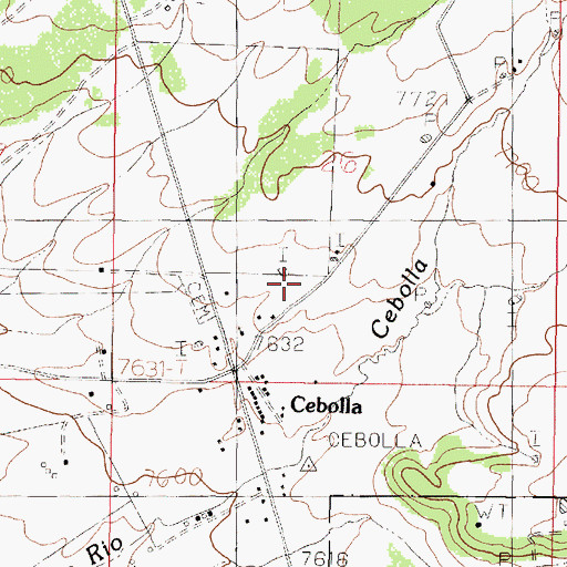 Topographic Map of Canjilon - Cebolla Volunteer Fire Department Station 2, NM
