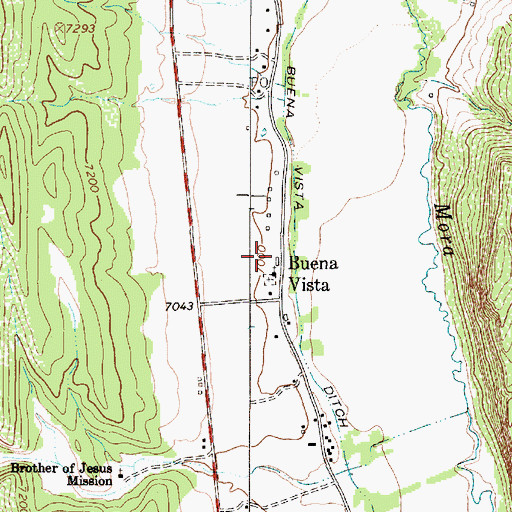 Topographic Map of Buena Vista Volunteer Fire Department, NM