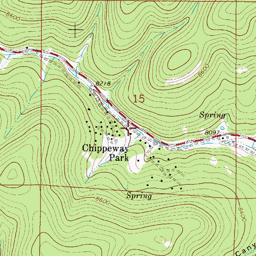 Topographic Map of Upper Cox Canyon Volunteer Fire Department, NM