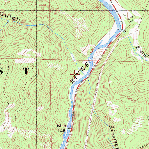 Topographic Map of Sambo Gulch, CA
