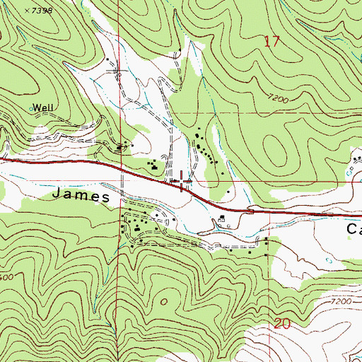Topographic Map of Mayhill Volunteer Fire Department Substation 2, NM