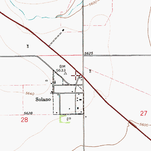 Topographic Map of Harding County Fire District 1 Solano Substation, NM