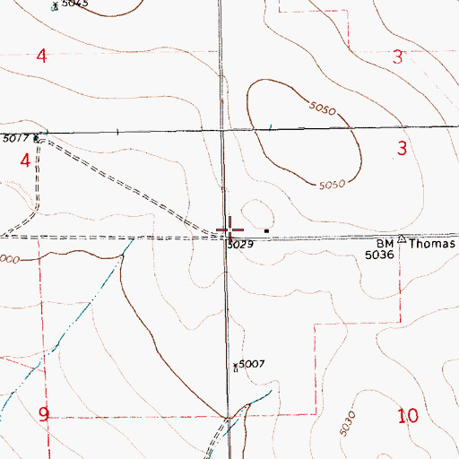 Topographic Map of Sedan Fire Department Thomas Station, NM
