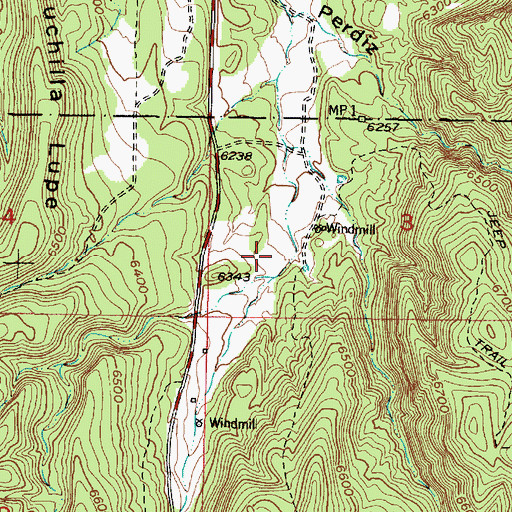 Topographic Map of Placitas Volunteer Fire Brigade Station 42, NM