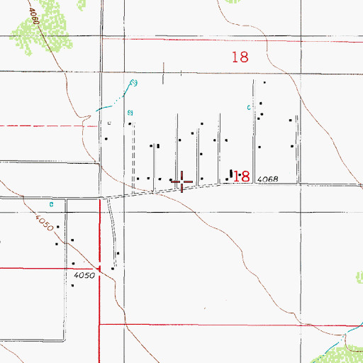 Topographic Map of Boles Acres Volunteer Fire Department Canyon Road Station, NM