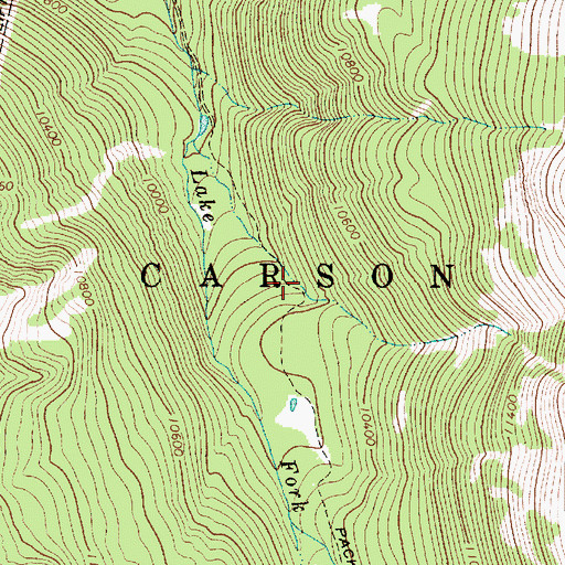 Topographic Map of Taos Ski Valley Fire Department Substation, NM