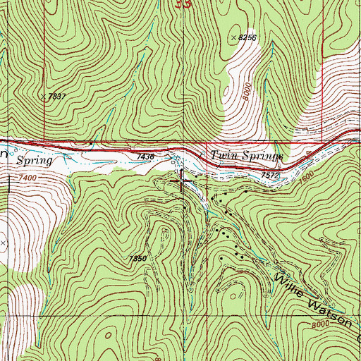 Topographic Map of High Rolls Volunteer Fire Department Piney Woods Substation, NM