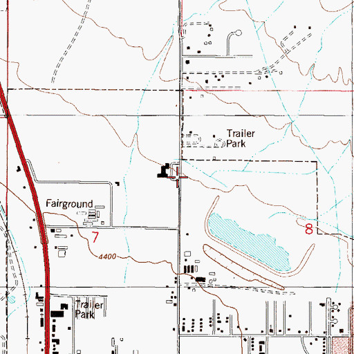 Topographic Map of Alamogordo Department of Public Safety Station 6, NM
