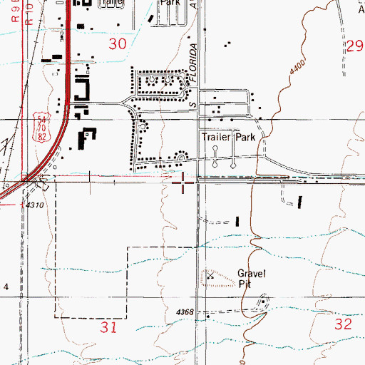 Topographic Map of Alamogordo Department of Public Safety Station 5, NM