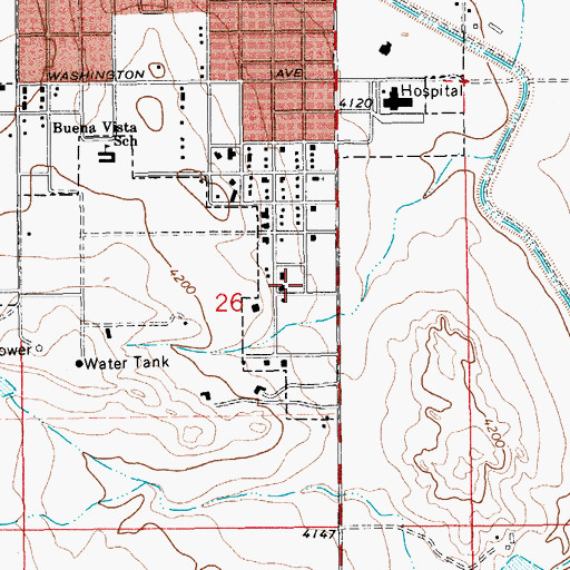 Topographic Map of Tucumcari Fire Department Station 2, NM