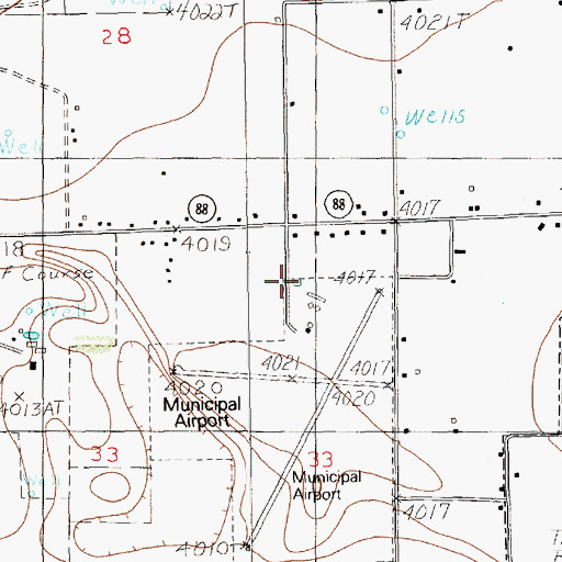 Topographic Map of Portales Fire and Ambulance Station 2, NM