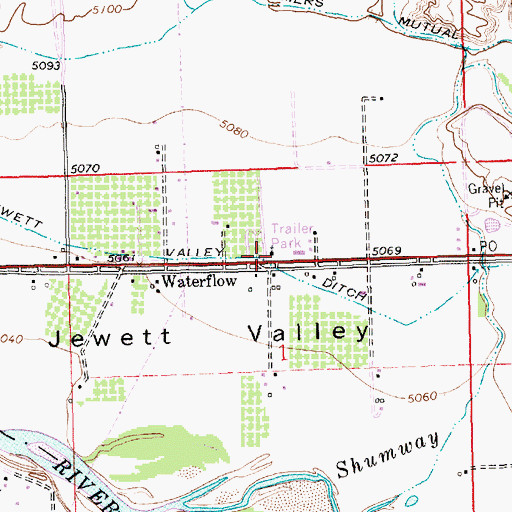 Topographic Map of San Juan County Fire District 1 Valley Station 3, NM