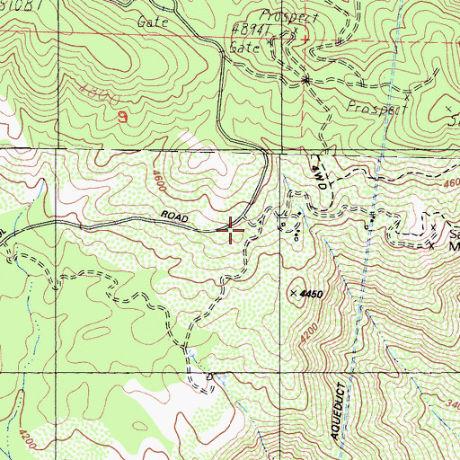 Topographic Map of San Joaquin Mines, CA