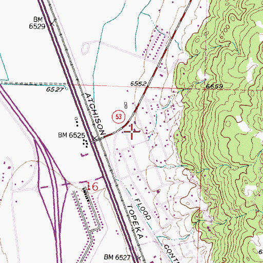 Topographic Map of Milan Volunteer Fire Department Station 2, NM