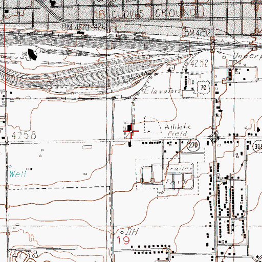 Topographic Map of Clovis Fire Department Station 5, NM