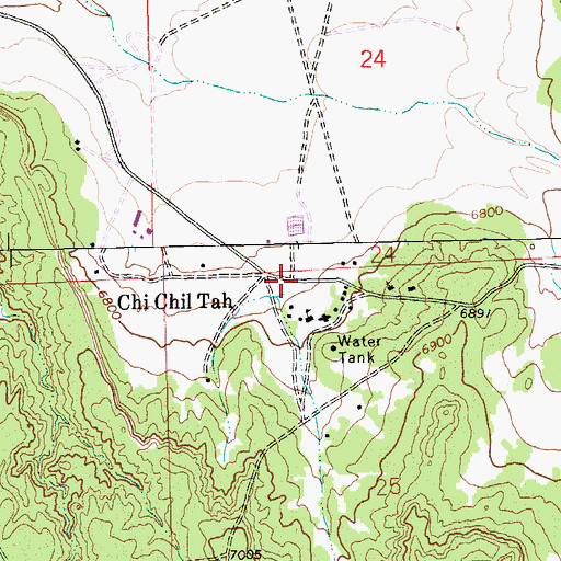 Topographic Map of Chi Chil Tah Volunteer Fire Department, NM
