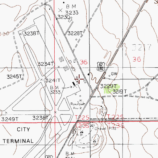 Topographic Map of Carlsbad Fire Department Station 6, NM