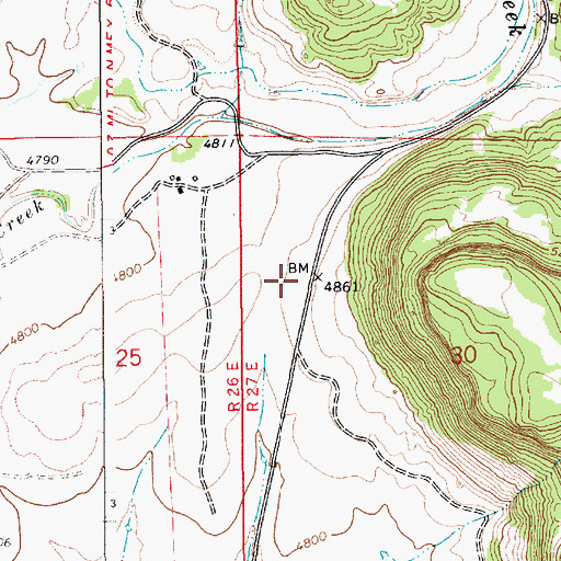 Topographic Map of Harding County Fire District 1 Burro Hill Substation, NM