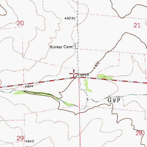 Topographic Map of Rabbit Ear Fire Department Seneca Station, NM