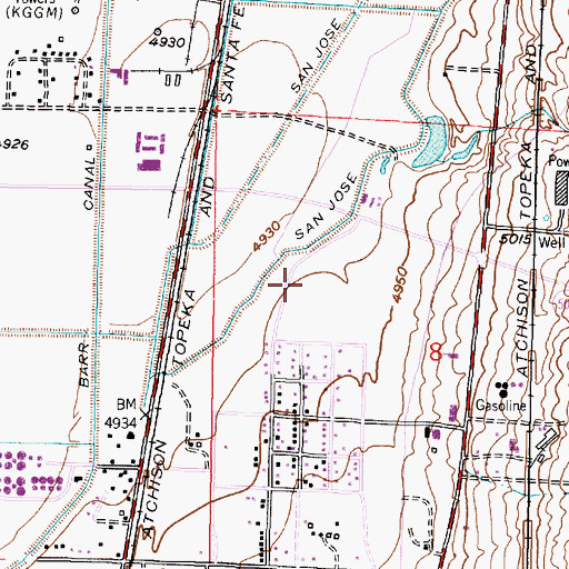 Topographic Map of Bernalillo County Fire and Rescue Station 8, NM