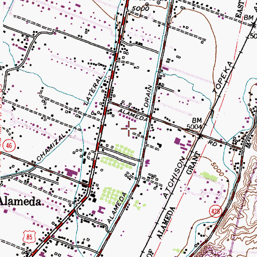 Topographic Map of Bernalillo County Fire and Rescue Department Station 31, NM