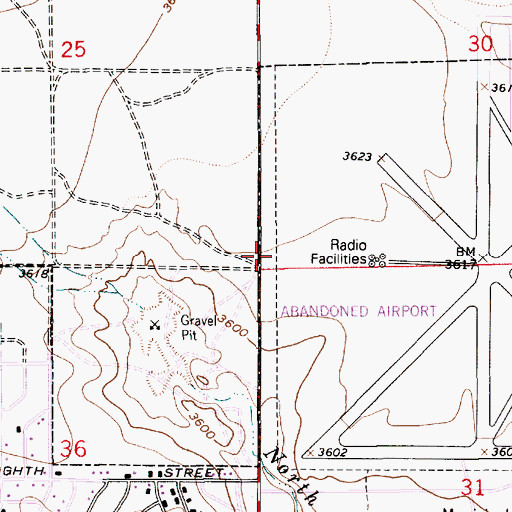 Topographic Map of Roswell Fire Department Station 6, NM