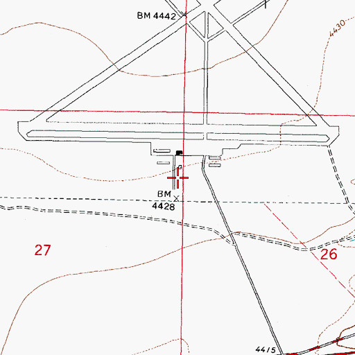 Topographic Map of Las Cruces Fire Department Station 7, NM