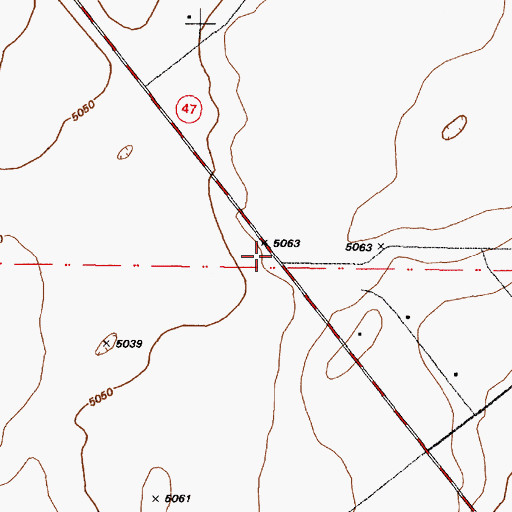 Topographic Map of Rio Grande Estates Fire and Rescue Teri Grande Substation, NM