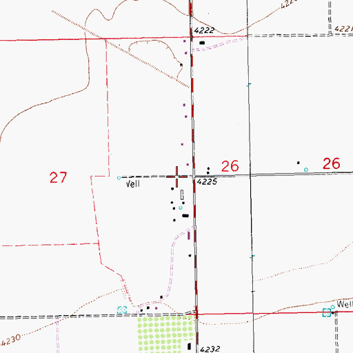 Topographic Map of Cotton City Volunteer Fire Department and Emergency Medical Services, NM