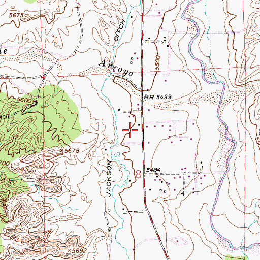 Topographic Map of San Juan County Fire District 4 La Plata Station 2, NM