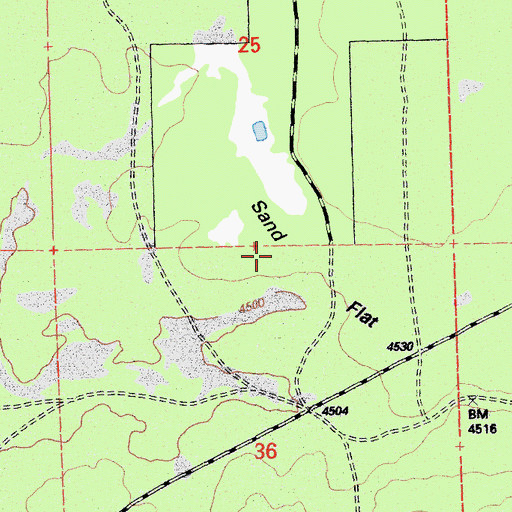 Topographic Map of Sand Flat, CA