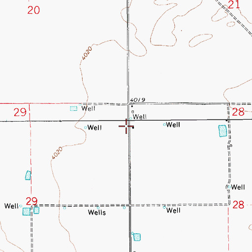 Topographic Map of Ricardo Volunteer Fire Department, NM