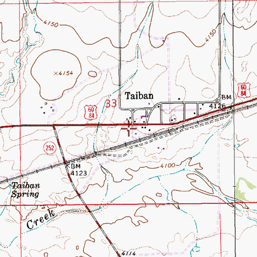 Topographic Map of Taiban Volunteer Fire Department, NM