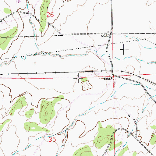 Topographic Map of Navajo Estates Volunteer Fire Department Station 2, NM