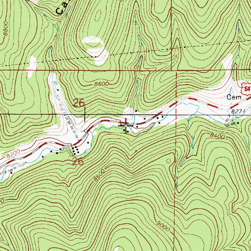 Topographic Map of Rio Fernando Fire Department Main Station, NM