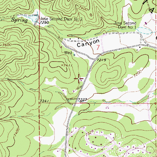 Topographic Map of Mescalero Apache Fire Rescue Station 2, NM