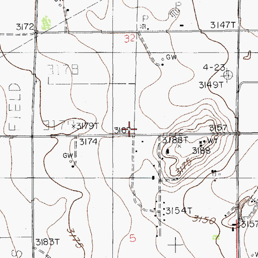 Topographic Map of Joel Volunteer Fire Department Station 2, NM