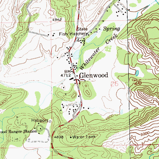 Topographic Map of Glenwood Fire and Rescue, NM