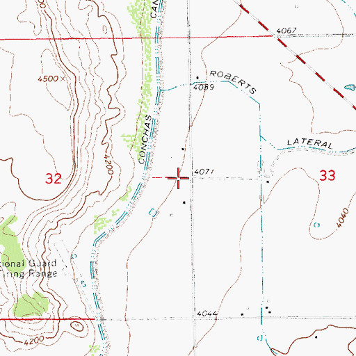 Topographic Map of Conservancy Fire District 1 Substation, NM