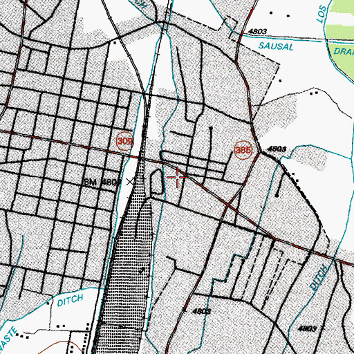 Topographic Map of Belen Fire Department Substation, NM