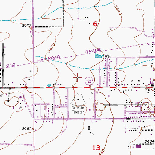 Topographic Map of Artesia Fire and Emergency Medical Services Station 1, NM