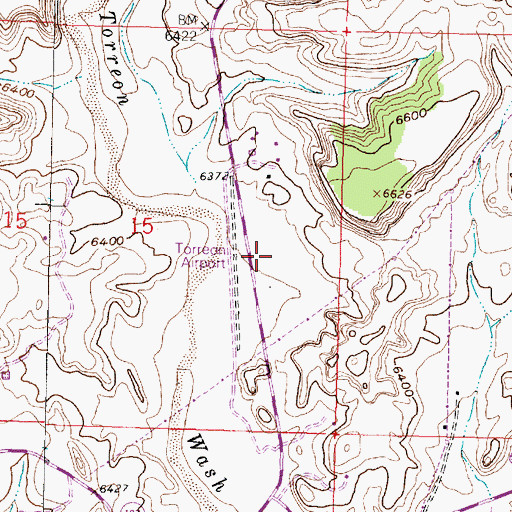 Topographic Map of Torreon Fire Department, NM