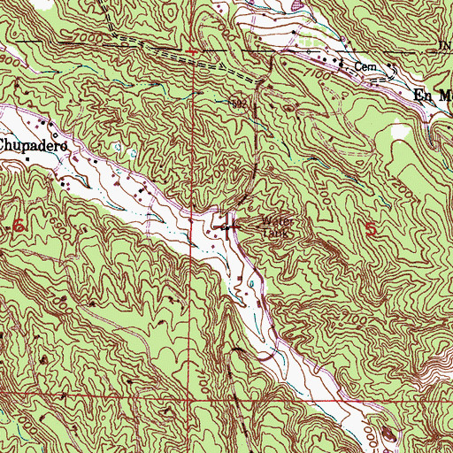 Topographic Map of Santa Fe County Volunteer Fire Tesuque District Station 2, NM