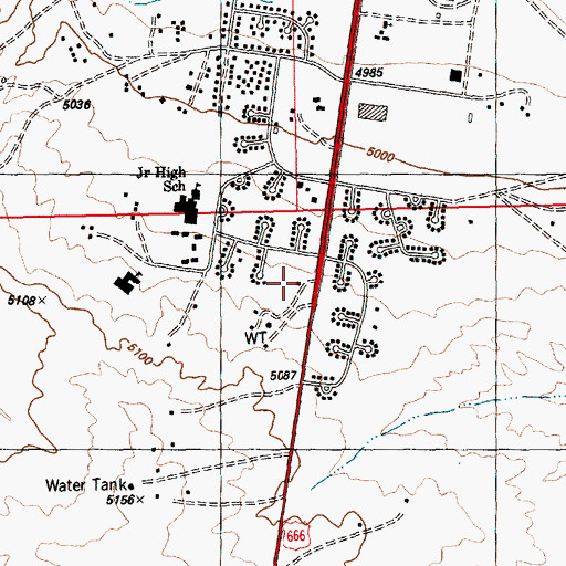 Topographic Map of San Juan County Fire District 13 Newcomb, NM
