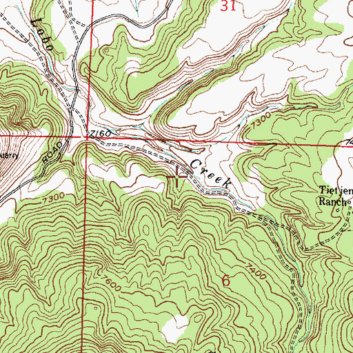 Topographic Map of Lobo Canyon Volunteer Fire Department, NM