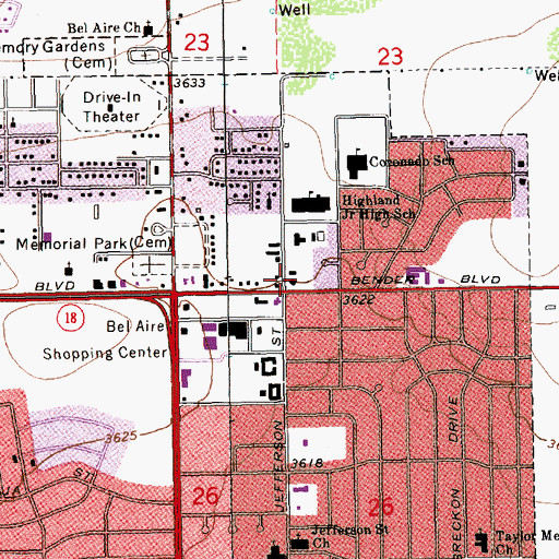 Topographic Map of Hobbs Fire Department Station 2, NM