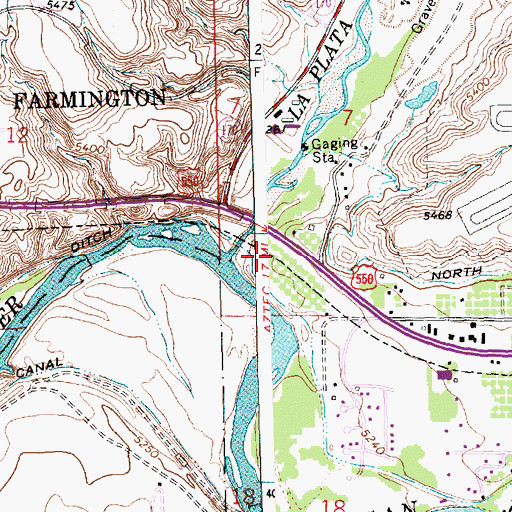 Topographic Map of Farmington Fire Department Station 6, NM