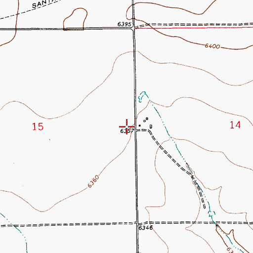 Topographic Map of Colfax County Fire Department District 4 Farley Substation, NM